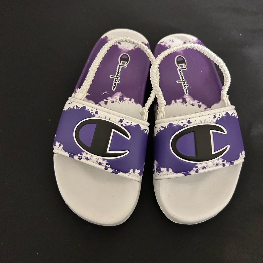 Champion Unisex Tie-Dye Slides With Back Strap/Size 10T/NWOT